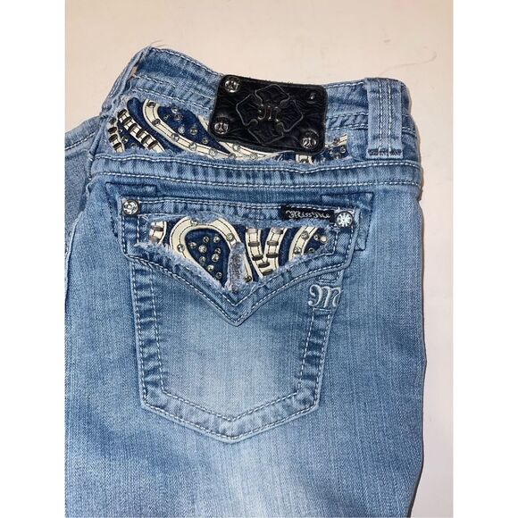 Miss Me Light Blue Boot Cut Jeans - Picture 2 of 11